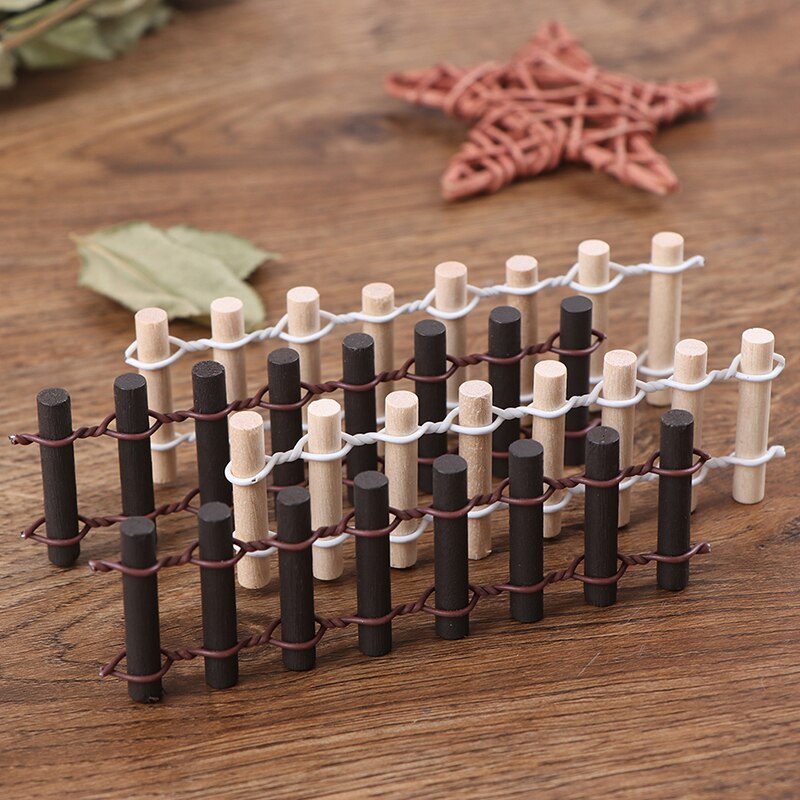 2 szt. Mech mikropejzaż ogrodzenia dziennika ogrodzenia mała ozdoba akcesoria drewniane Nowy przyjazd