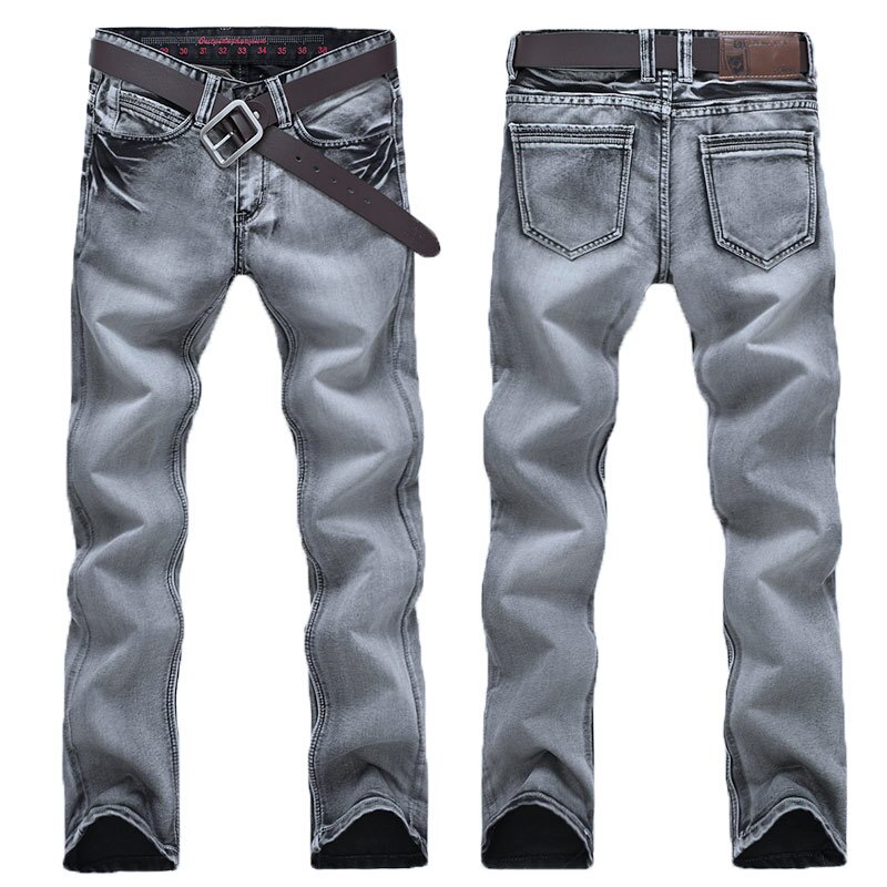 Pantalones vaqueros Vintage para hombre, ropa de de , Pantalones vaqueros de pierna recta blanqueados, Vaqueros grises, ropa Retro antigua para hombre