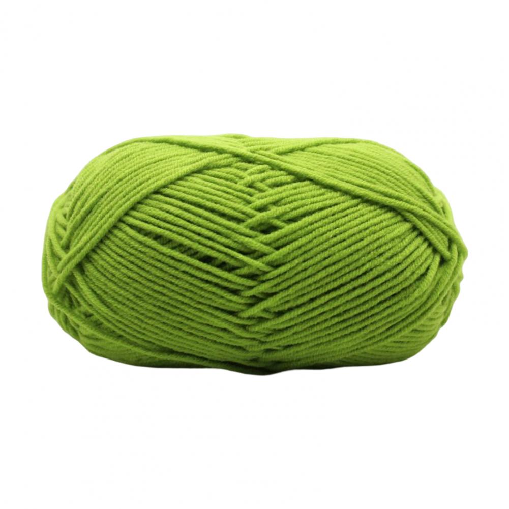 Fil de crochet en coton de lait 4 plis, ligne d'épaisseur, fil de laine ogo, , ultra doux, lework grossier, bricolage: green