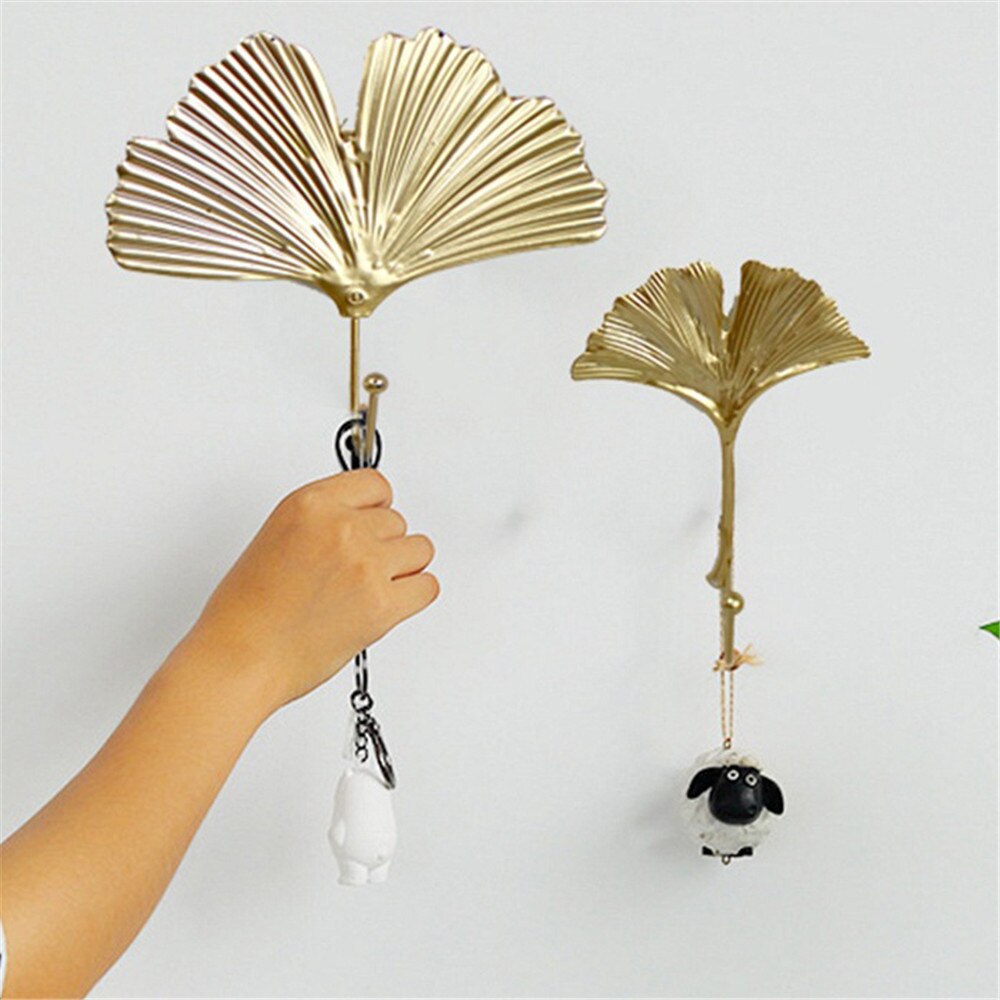 Leaf Shaped Adhesive Towel Hooks Mini Single Clothes Bag Hanger Hats Bag Key Hanging Hooks Wall Hanger Household Gadgets