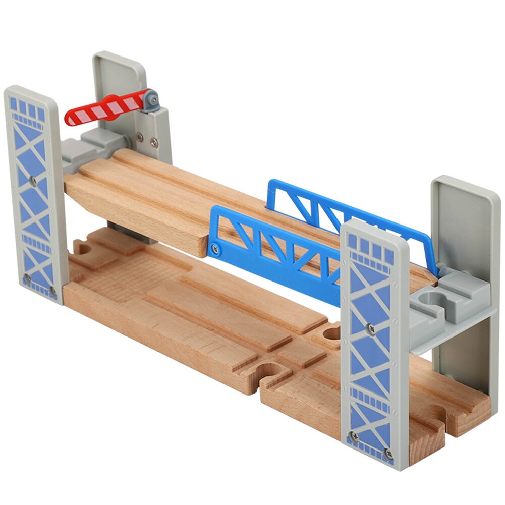 Bois Double pont pont passage supérieur jouet bricolage Train voies ferroviaire scène accessoire enfants jouets éducatifs pour enfants