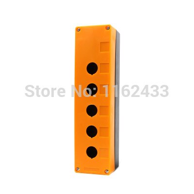 BX5-22 5 hole push button switch box for 22mm mounting hole push button: Yellow