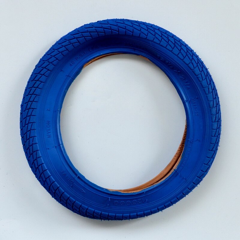 12 inch bike tire 12*2.125 bicycle tire for kids bicycle 12 1/2*2 1/4 colorful tire: blue