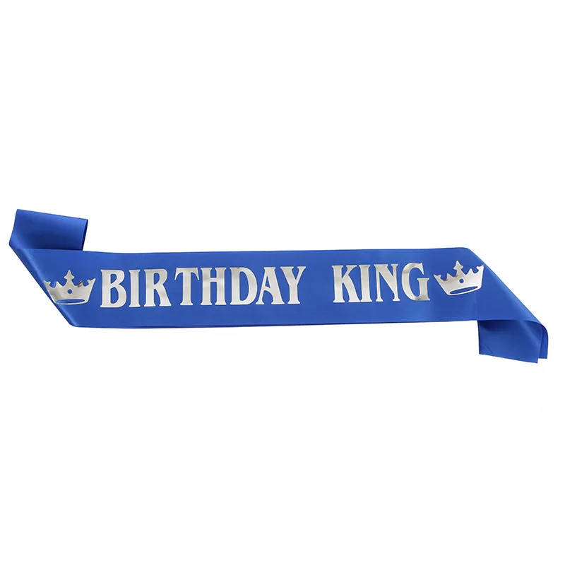 Ceinture roi d'anniversaire en or noir pour hommes et garçons, fournitures de décoration pour fête d'anniversaire, joyeux 16e 18e 20e 30e 40e 50e 60e anniversaire,
