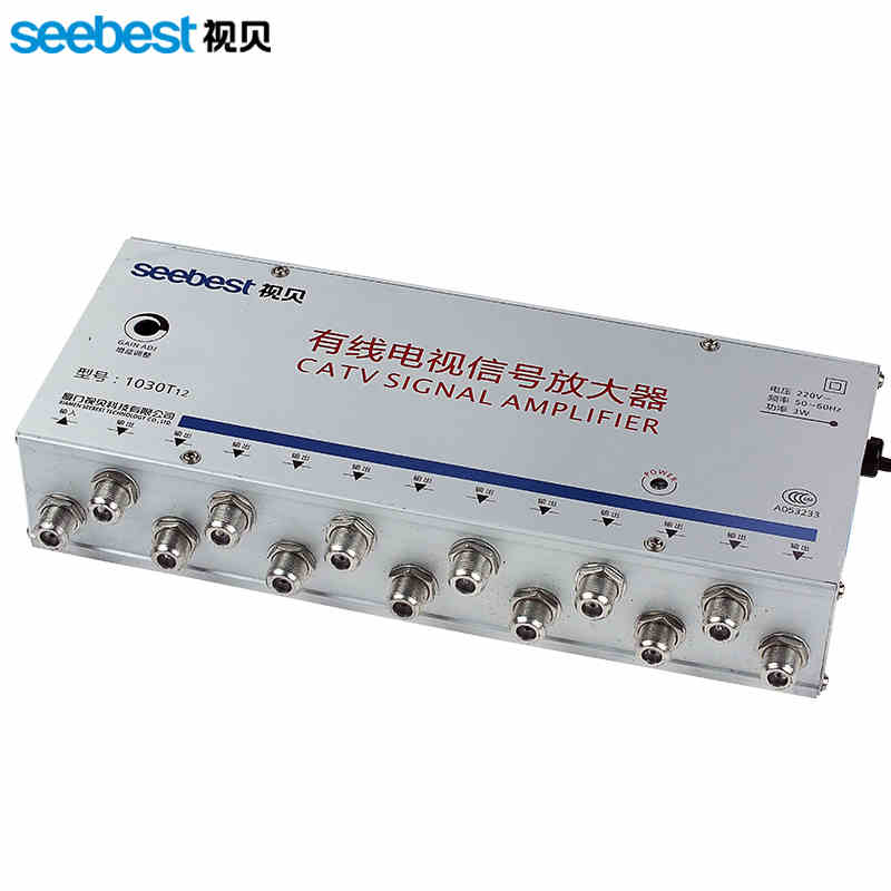 1030T12 1 in 12 out 12 way 30db 2W icable television Signal amplifier LNA for CABLE TV set-top box