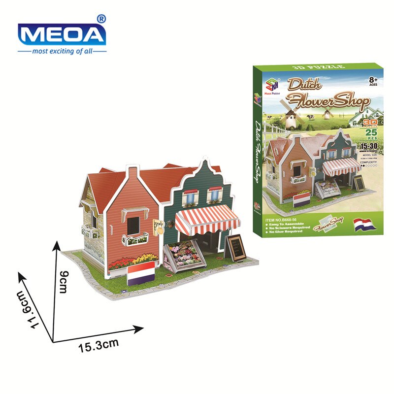 EVA Welt Dorf Miniatur Haus Gebäude 3D Puzzle Modell Bau 3D Jigsaw Puzzle Spielzeug Für Kinder X'mas