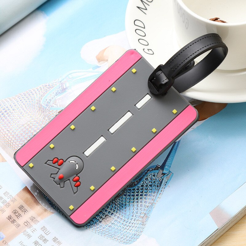 Luggage&bags Accessories Cute Novelty Rubber Funky Travel ID Addres Holder Label Straps Suitcase Luggage Tags: red