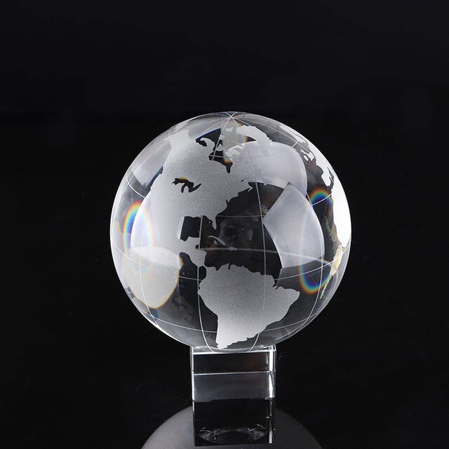 70/80/100mm Crystalball Paperweight Glass Football... – Grandado