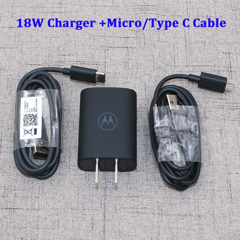 12V1.5A szybka ładowarka Turbo Power 18W szybki Adapter US Micro/USB C kabel danych dla Motorola Moto E5 Plus Z Z2 Z3 grać G5 G6 G7 P50