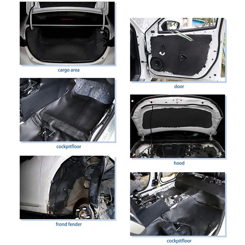Car Sound Deadener Mat Noise Proof Insulation Deadening Engine