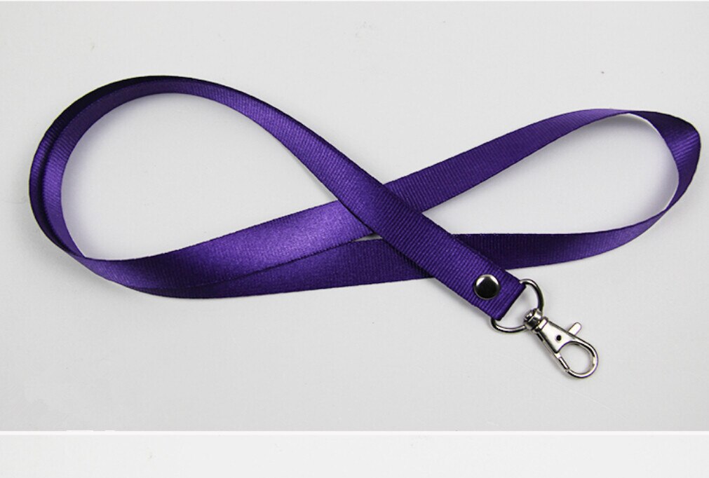 Badge Holder Keys Metal Clip 1PC Neck Strap Lanyard Safety Breakaway For Mobile Phone USB Holder ID Name: purple