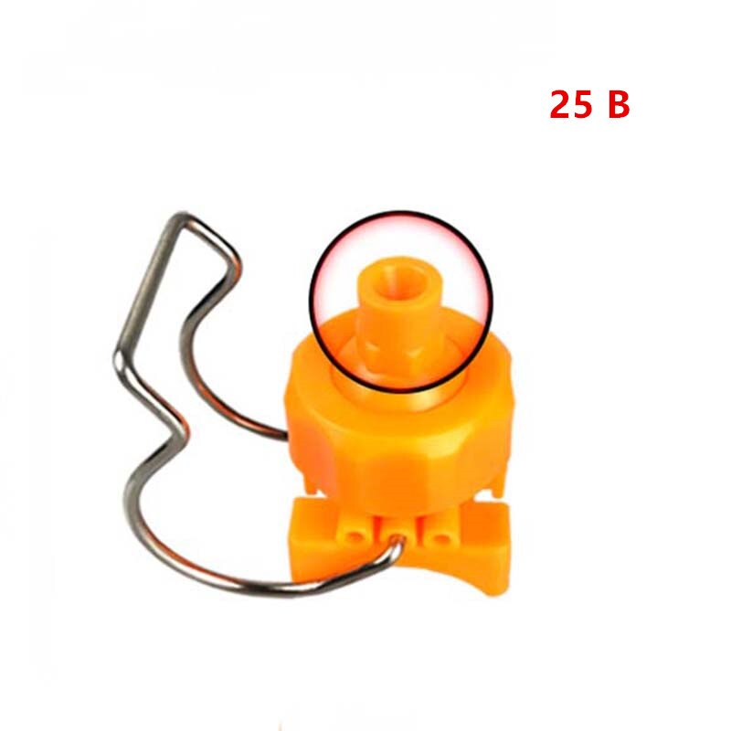 Plastic 1" Adjustable Ball Flat Fan Full Cone Clamp Spray Nozzle Watering Irrigation directly connectiong ball spray tip: 25 B