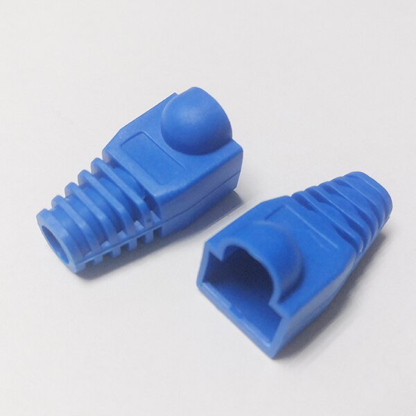 RJ45 CAT6 CAT5e Adapter Cap Ethernet Network Cable Connector Plugs RJ45 Caps Cat 5 protective Sleeve Multicolour 50 100pcs/lot: Blue / 50m