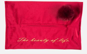 Tassel tissue box deksel thuis auto hotel tissue houder thuis keuken organizer trekkoord tas: 4