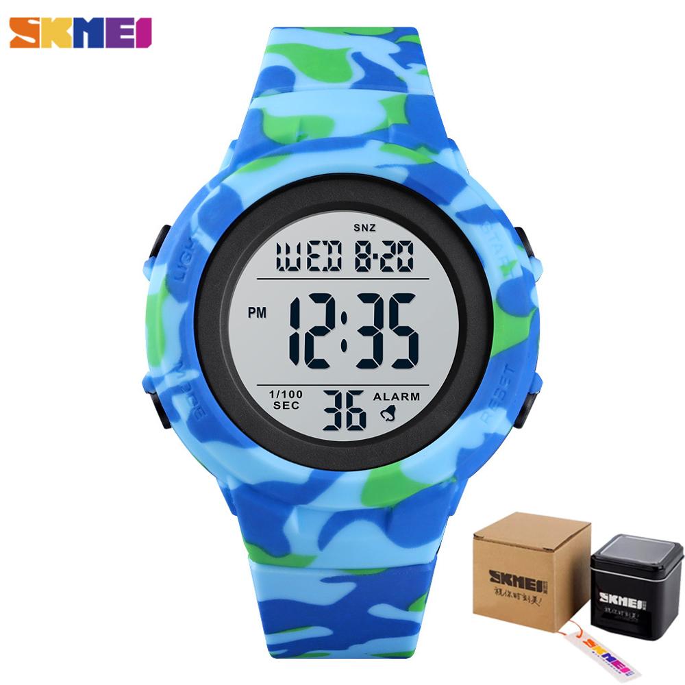 Skmei Dobbel tid digitale sportsklokker herre 5 bar vanntette støtsikker herre armbåndsur tid uformelt reloj hombre 1615: Himmelblå med boks