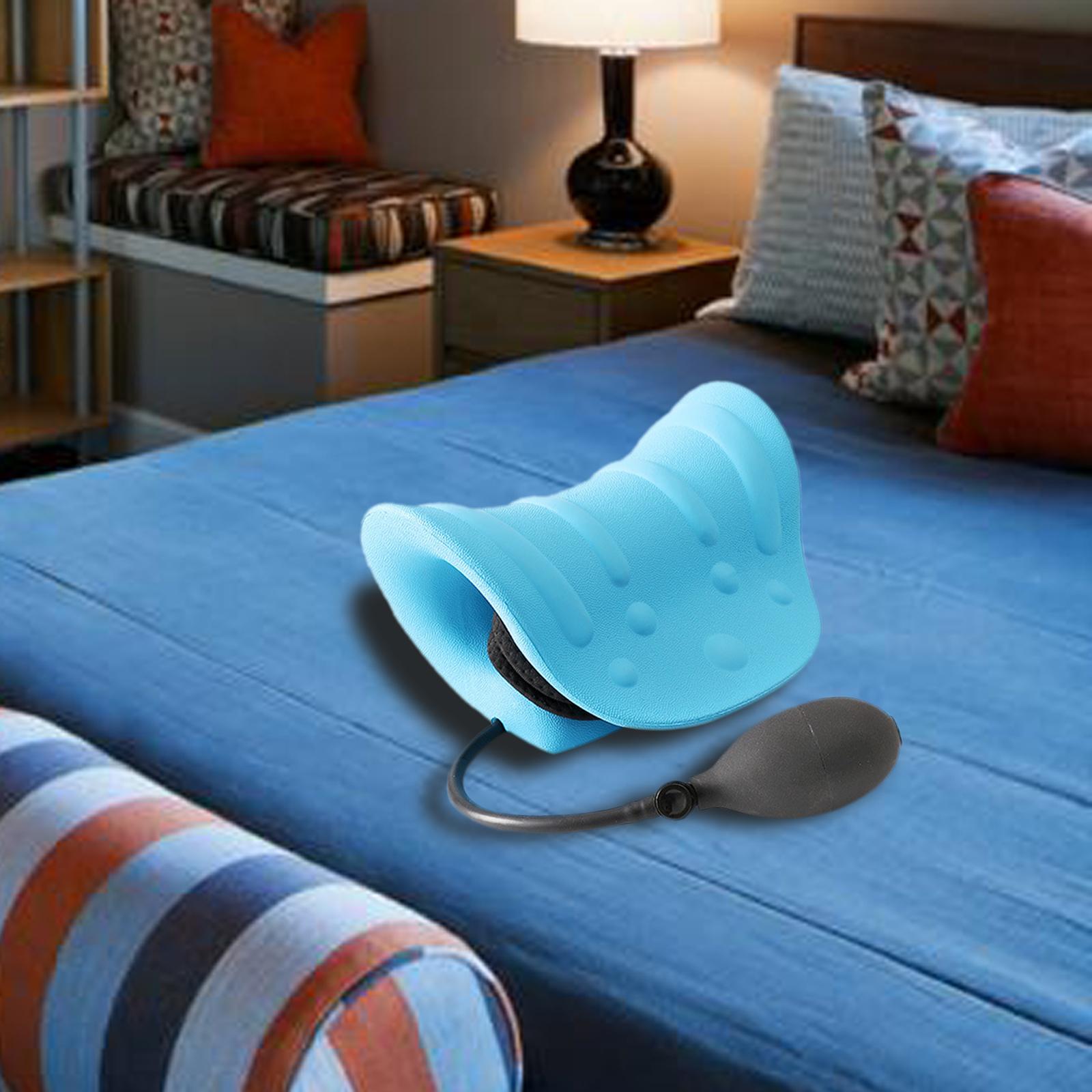 Neck and Shoulder Relaxer Inflatable Adjustable Cervical Spine Alignment Portable Stretcher Massager Neck Massage