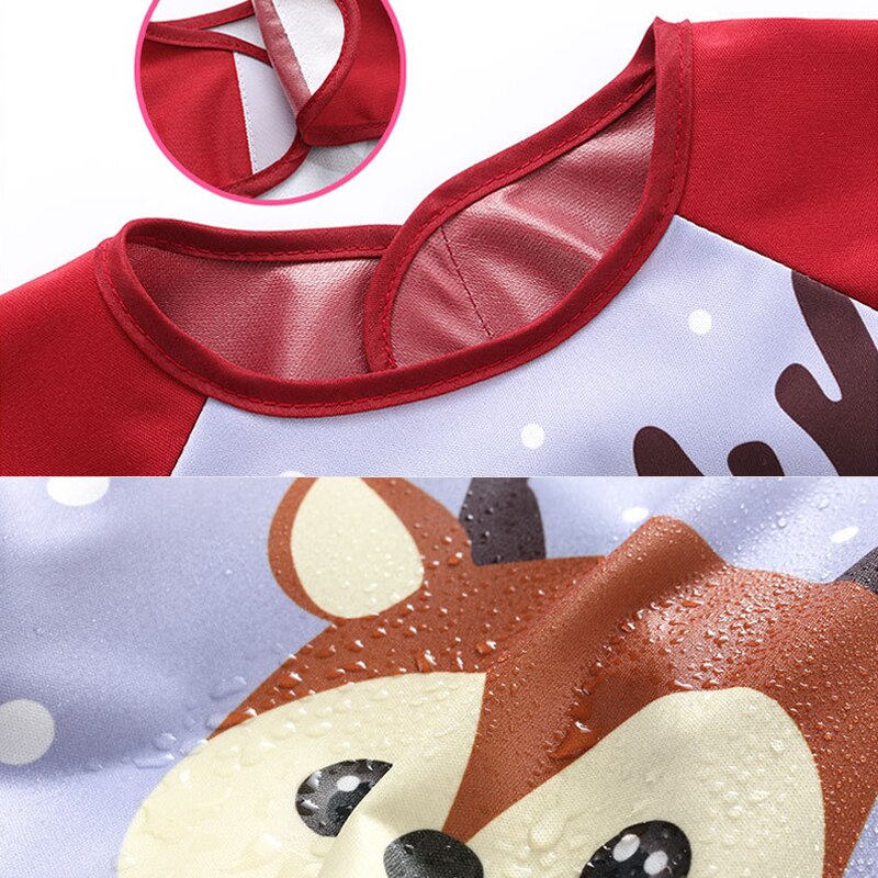 Bavoirs imperméables pour bébés, Bandana coloré de dessin animé pour enfants, bavettes d'alimentation, tablier de dessin à manches longues, accessoires pour bébés