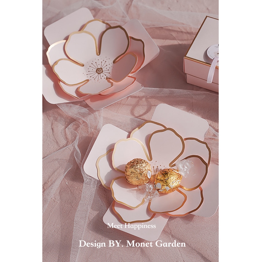 Three-dimensional cherry blossom Wedding candy box box Chocolate box packaging Wedding Favours candy Boxes