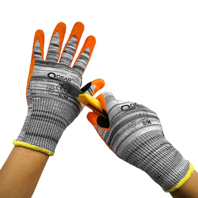 Level 5 Cut-resistant Work Gloves Reinforced Joint Non-slip Palm Piercing-proof Mechanic Repair Gaerdening