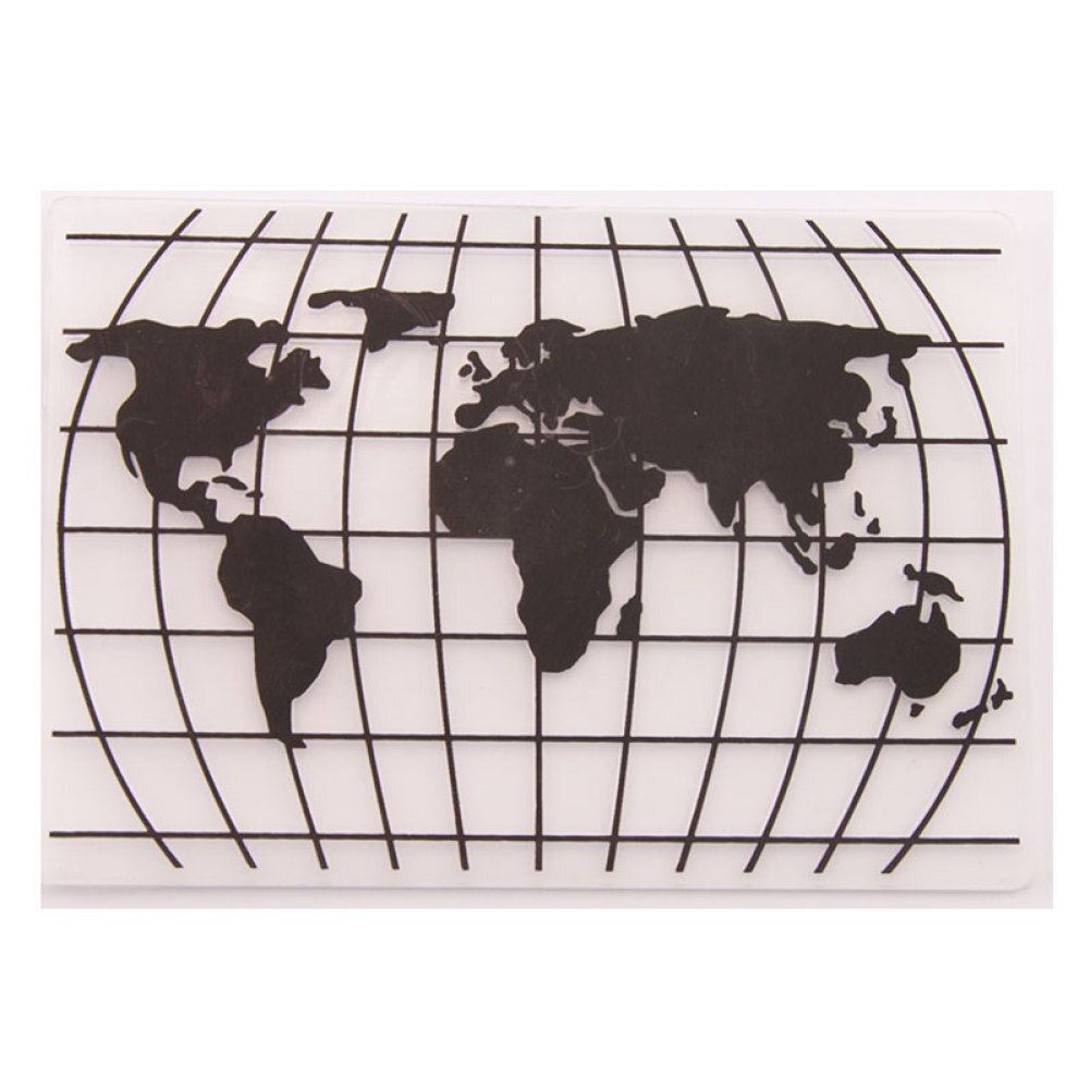 World Map Plastic Template Cross Craft Card Making Paper Card Album Wedding Decoration Clip Embossing Folders