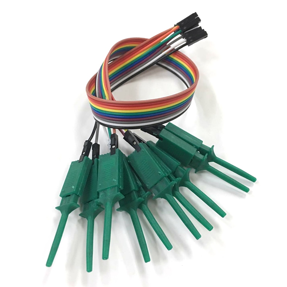 4 stk 28cm logik analysator kabel sonde test klemme wire krog test klip til elektroniske komponenter