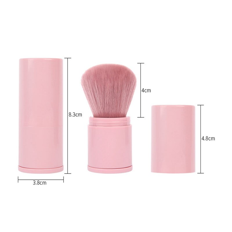Mini brocha retráctil portátil para maquillaje, 1 Uds., brochas faciales, cosmética de belleza, herramientas de viaje