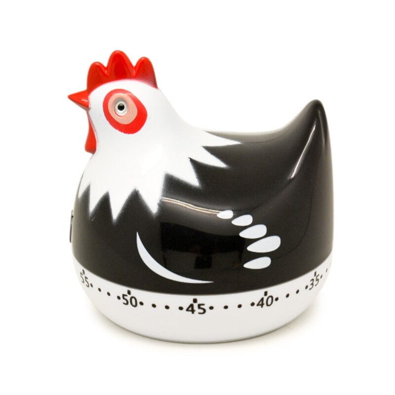 55 Minutes Novelty Chicken Kitchen Timer Mechanical Rotating Alarm for Cooking M68E