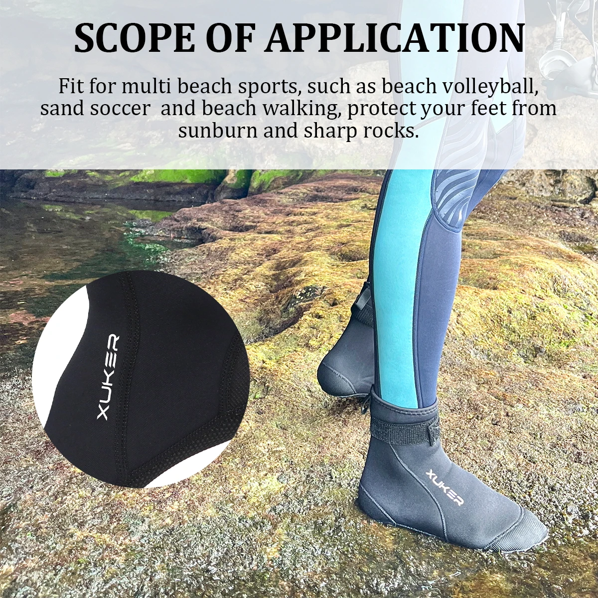 Men's Women's 3mm Neoprene Socks Beach Volleyball Sand Soccer Diving Swimming Surfing Snorkeling Fishing Kayaking Water Booties