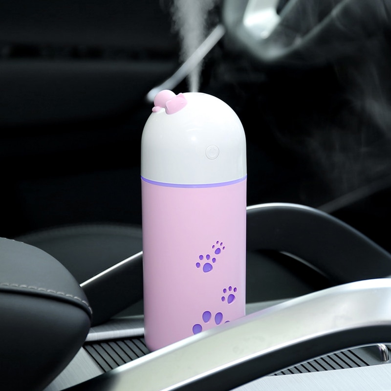 Auton ilmanraikastin kissan ilmankostutin ultraääni usb mini eteerinen öljy diffuusori led valo toimisto kodin ilmanpuhdistin sumukone