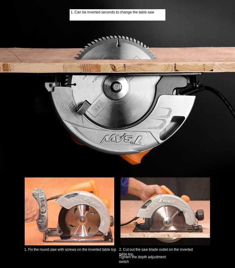 7 inch electric circular saw M1Y-DS-185 industrial grade saw cutting machine electric woodworking tools 220V / 50HZ
