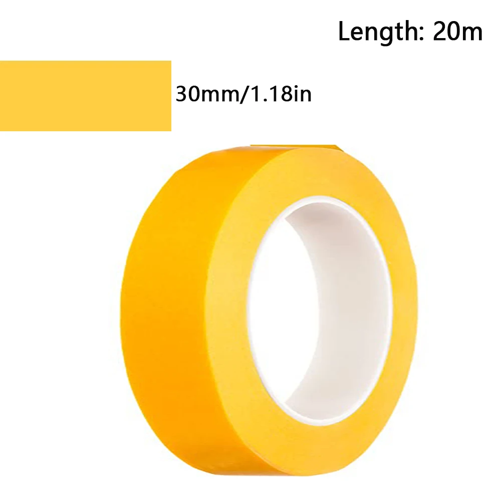 Cinta adhesiva amarilla de 18M/20M/50M, pegatina adhesiva para coche, papel de pintura DlY, decoración de pintor, artesanía, accesorios artesanales de uso General: Grey