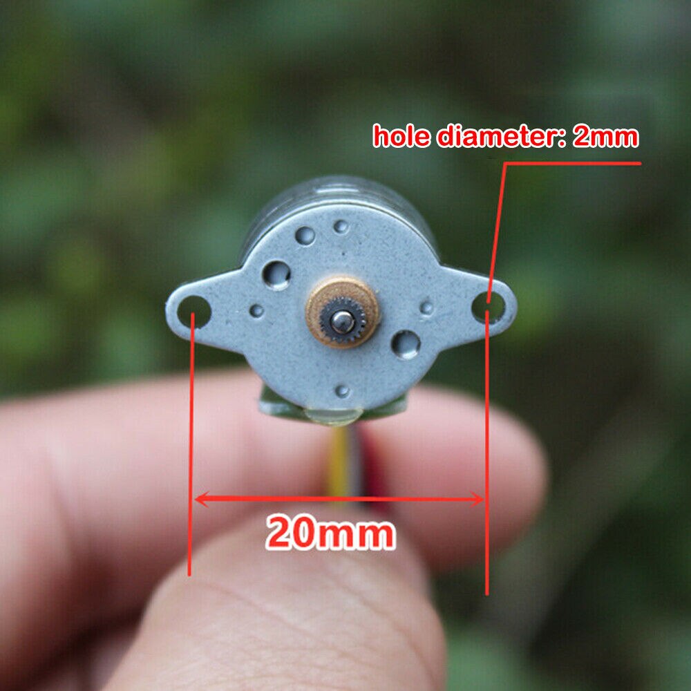 Mikro 15mm DC 2-Phase 4-draht Schrittmotor Kleine verdrahtet treten Motor- Widerstand 20 Ohm 18 grad mit 19T 0,15 M Metall Getriebe