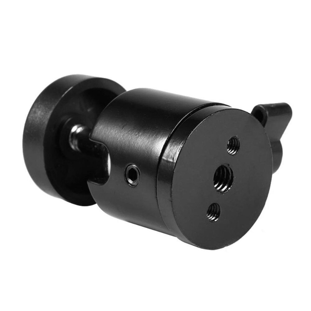 Mini cabeza de bola giratoria de 360 grados duradera, tornillo de 1/4 pulgadas, montaje en trípode de cámara DSLR, soporte de bola para luz de Flash/trípode/monopié