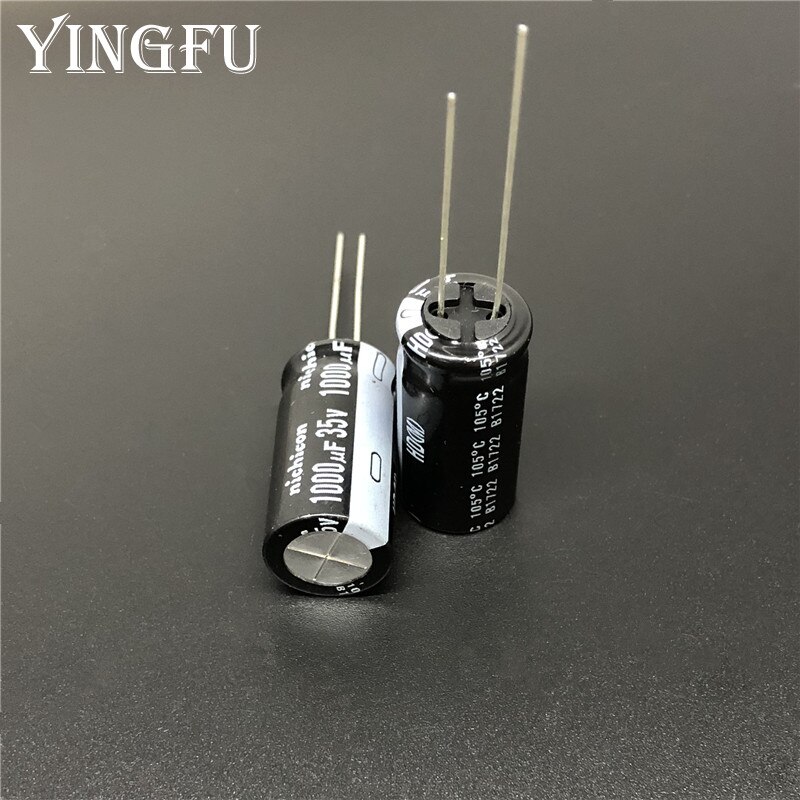 5 sztuk/50 sztuk 1000uF 35V NICHICON HD serii 13x25mm Super niska impedancja 35V1000uF aluminium kondensator elektrolityczny