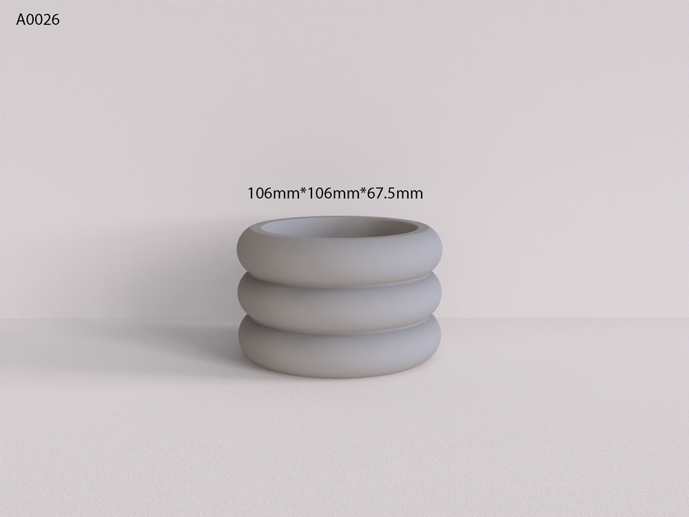 Betonnen bloempot siliconen mal Europese stijl Eenvoudige plantenpot mallen Cement tuingereedschap maken van betonnen potvorm: Light Grey