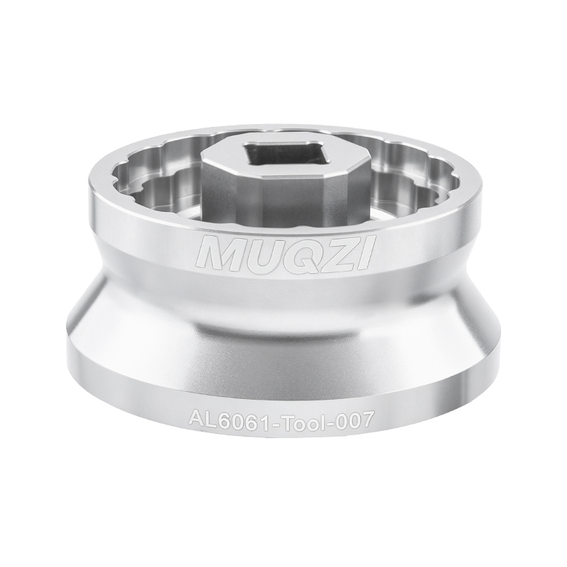 MUQZI 5-in-1 Bottom Bracket Tool for 12/16-Notch 39/41/44/46/49mm Bike Bottom Bracket Install Removal Wrench: GRAY