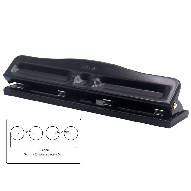 Metal A4 6 Holes Punch School Paper Cutter Adjustable 3/4 Hole Puncher Scrapbooking Punches DIY Tools Office Binding Supplies: 4 Holes punch