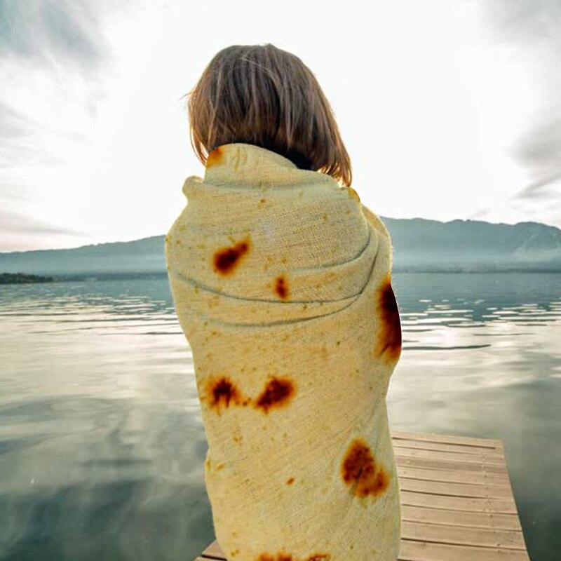 2 Stijlen Kinderen Volwassen Pannenkoek Vorm Deken Thuis Deken Kinderen Deken Persoonlijkheid Creativiteit Warm Dubbele Dikker Dekens