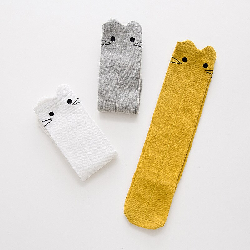 Baby Happy Funny Socks Age 0-3y Over Knee Long Hosiery Cartoon Rabbit Children Meias Kids calcetines Boys sokken Girls sock miea