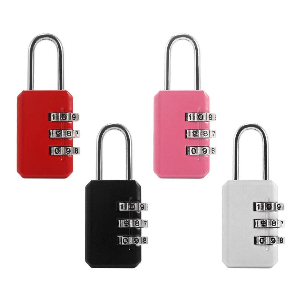 3- cifret nummer kombination kombination adgangskodelås rejsesikkerhed beskytte skab rejse lås til bagage / taske / rygsæk / skuffe