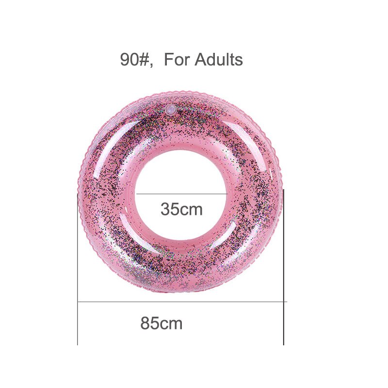 Swimming Ring 4Size For Child Adults Girls Summer Swimming Pool Inflatable Water Sports Accessory Pink Blue Beach Float Ring: Pink 90