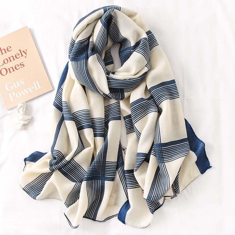 automne hiver femmes écharpe plage châle coton dame foulards bandana pashmina enveloppement hijab silencieux: 7
