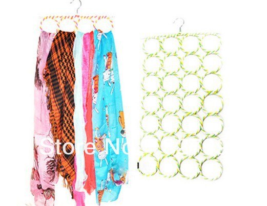 Skjerf omslag sjal slips oppbevaring henger arrangør 28 hull ring tau spor holder kroker