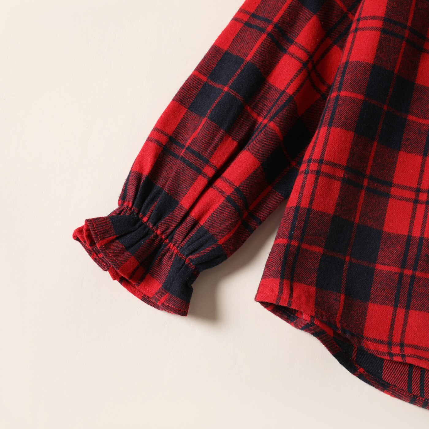 Camicia a maniche lunghe con bottoni scozzesi in cotone 100% cotone PatPat Kid Girl