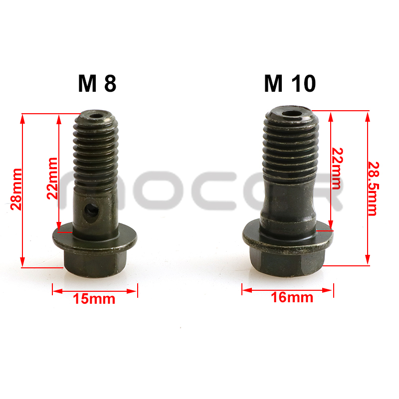 10Pc M8/M10x1.25 Hoofdremcilinder Olie Slang Schroef Banjo Bolt Motorfiets Universele Buis Tubing Schroeven Bouten Voor connector End
