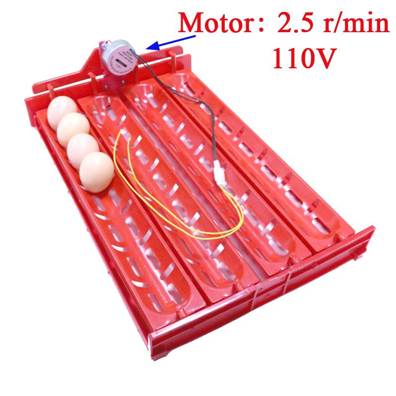 Accesorios para incubadora de huevos, bandeja para colocar huevos, pato, Ganso, aves de corral, Motor de 110V/220V/DC12V, novedad, 32-40 juegos, 1 Juego: 110V
