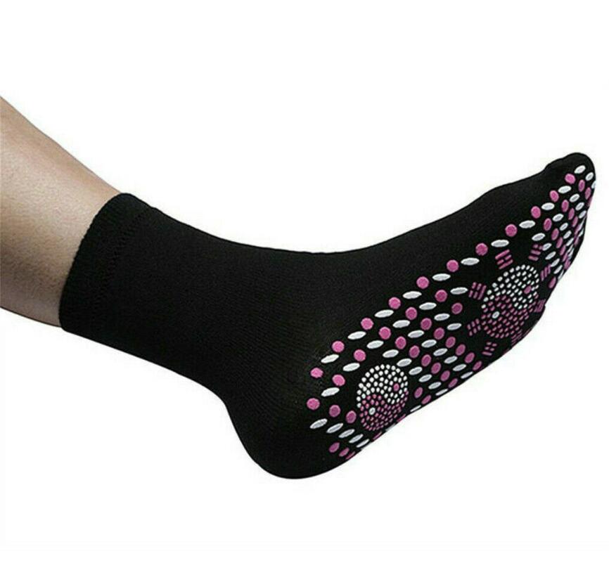 1 paar Selbst Heizung Gesundheit Socken Pflege Atmungsaktiv Magnetische Socken Selbst Heizung Therapie Warme Turmalin Socken Schmerzen Linderung gesundheit: Schwarz