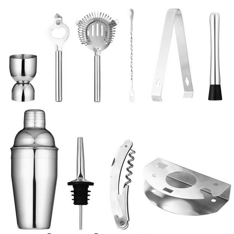 12 Pcs Cocktail Shaker Bar Accessories Home Bars 350ML/550ML/750ML Y Shiny Stainless Steel British Cocktail Shaker Set Rose
