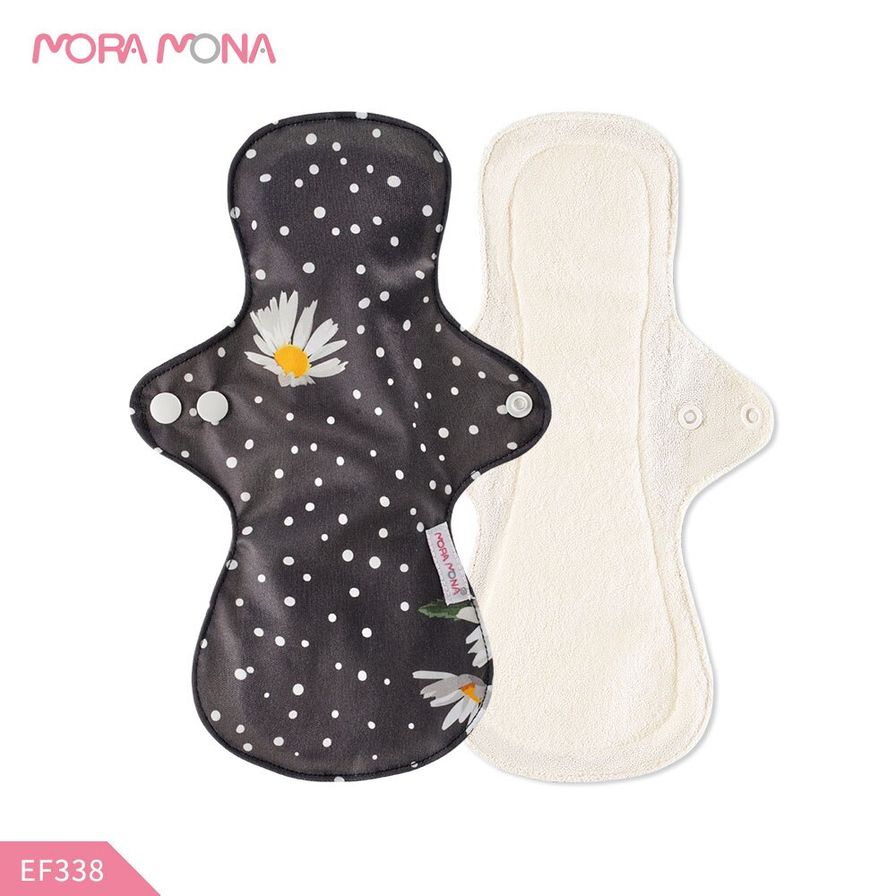Mora Mona Reusable Menstrual Pad For Heavy Flow Large Size Breathable Women Cloth Pad 5 Pieces: EF338