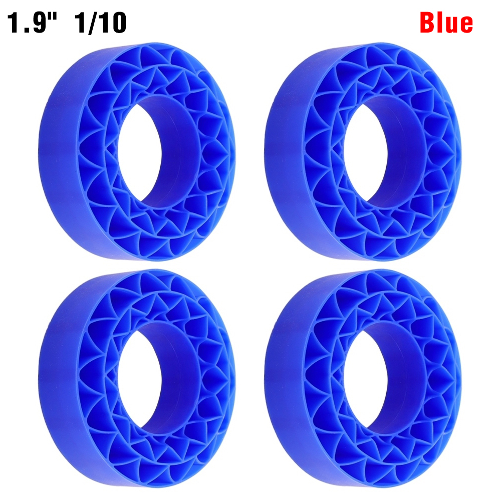 9IMOD 1,9 pouces 4 pièces insérer des pneus en caoutchouc de Silicone mousse pour 1/10 TRX4 SCX10 III: Bleu